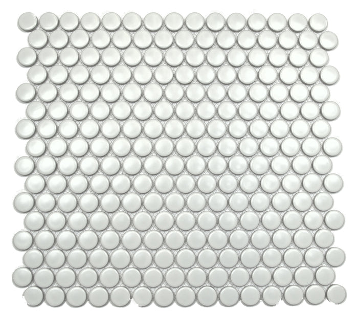 Penny Round White Matte