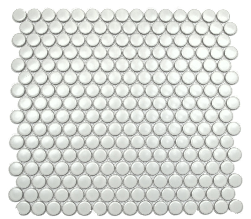 Penny Round White Matte
