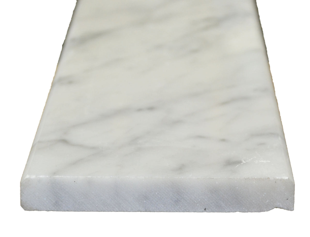 24" x 4" x 5/8" White Carrara Saddle