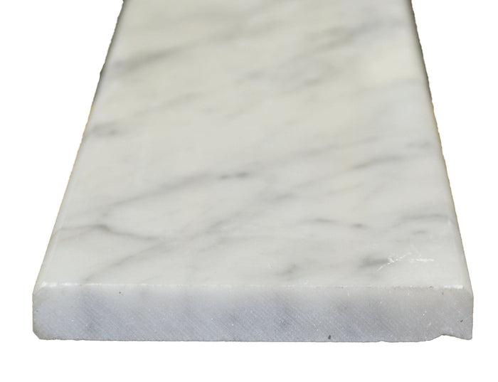 24" x 4" x 5/8" White Carrara Saddle