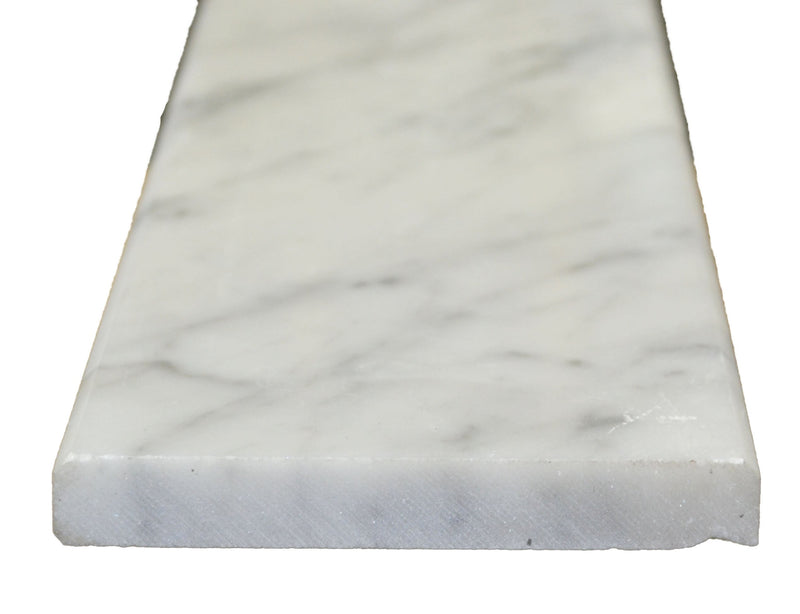 24" x 4" x 5/8" White Carrara Saddle