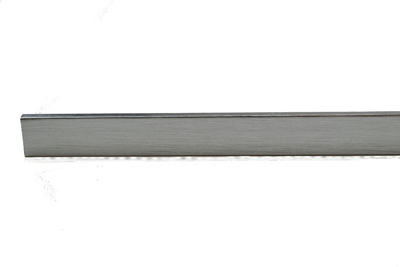 3/8" x 8' 10" Metal Trim L Shape Chrome Brushed (10mm)