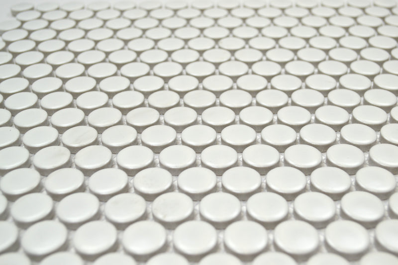 Penny Round White Matte
