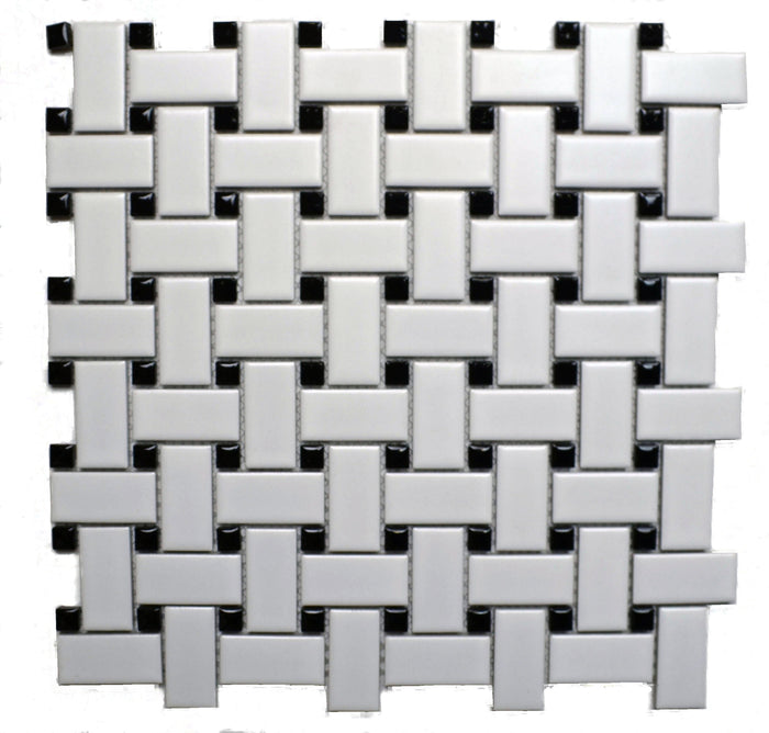 Basketweave White/Black