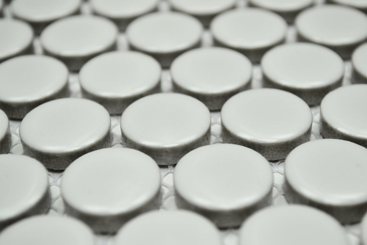 Penny Round White Matte