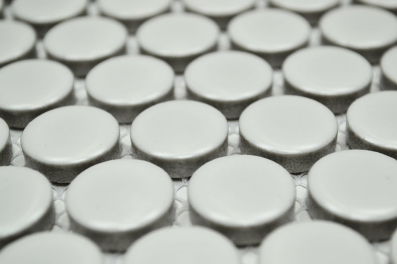 Penny Round White Matte