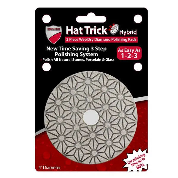 4" 3pc Diamond Polishing Pad (Hat Trick)